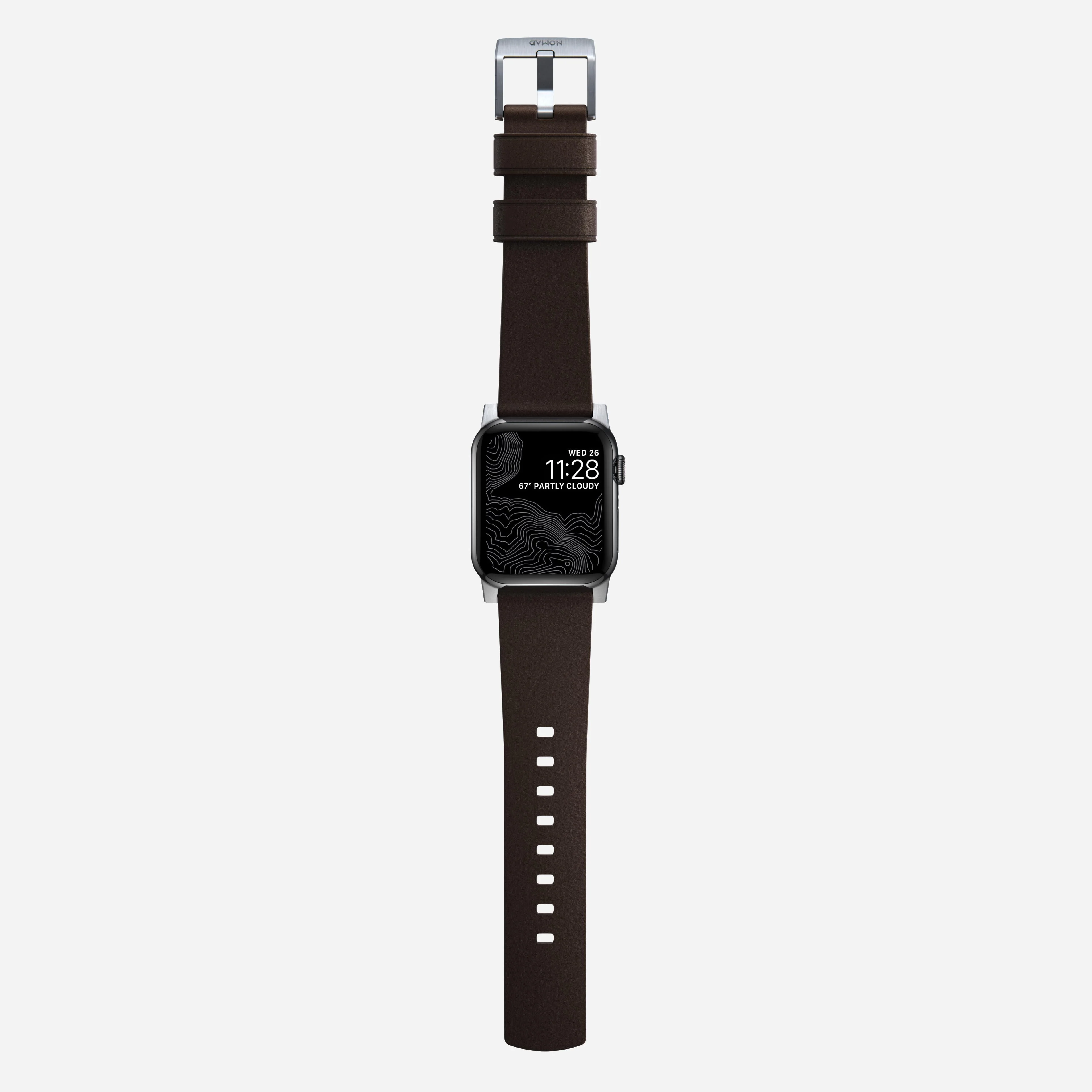 Active Band Pro - 46mm/49mm | Silver Hardware | Classic Brown Active Leather - Image 8
