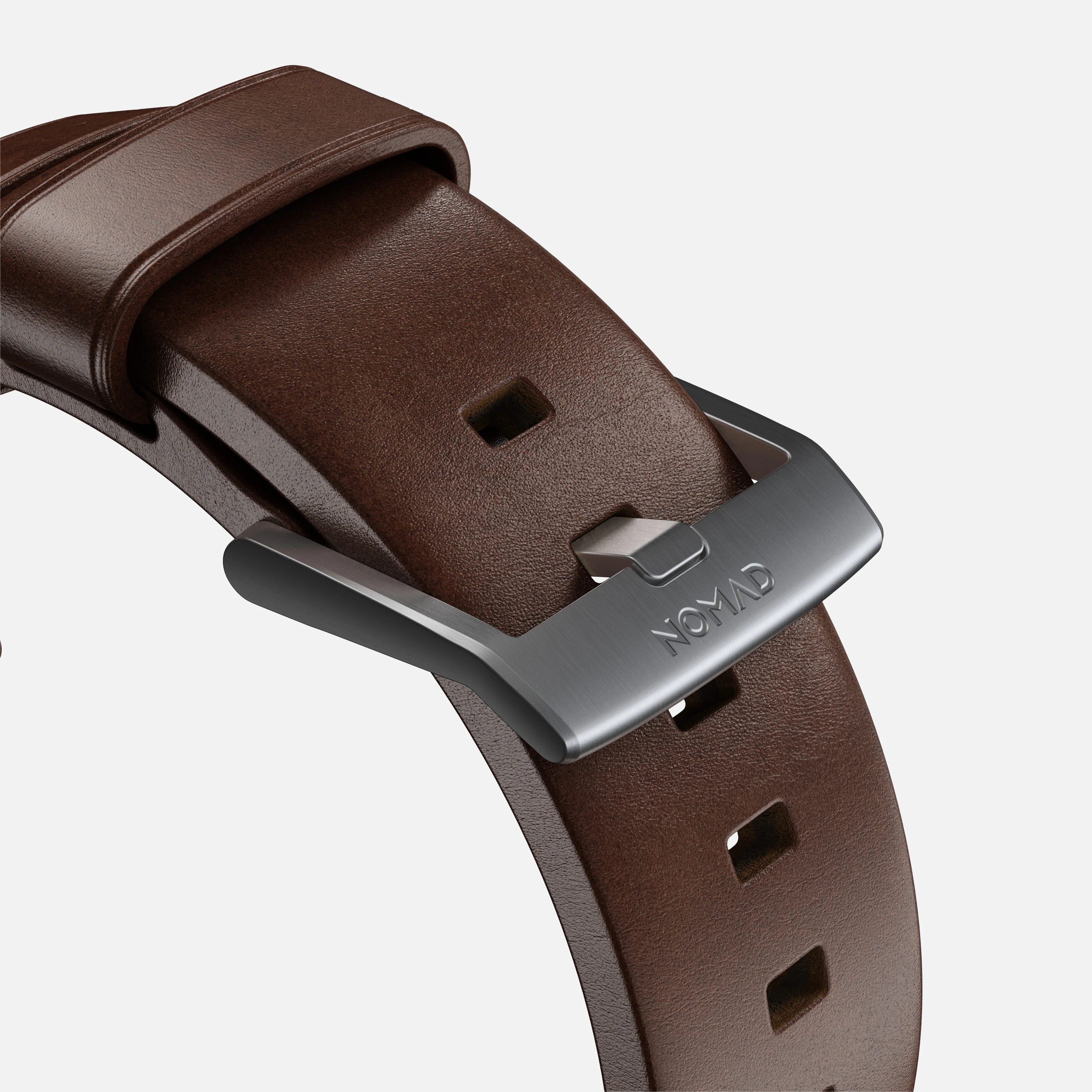 Modern Band - 46mm/49mm | Silver Hardware | Rustic Brown | Horween - Image 7