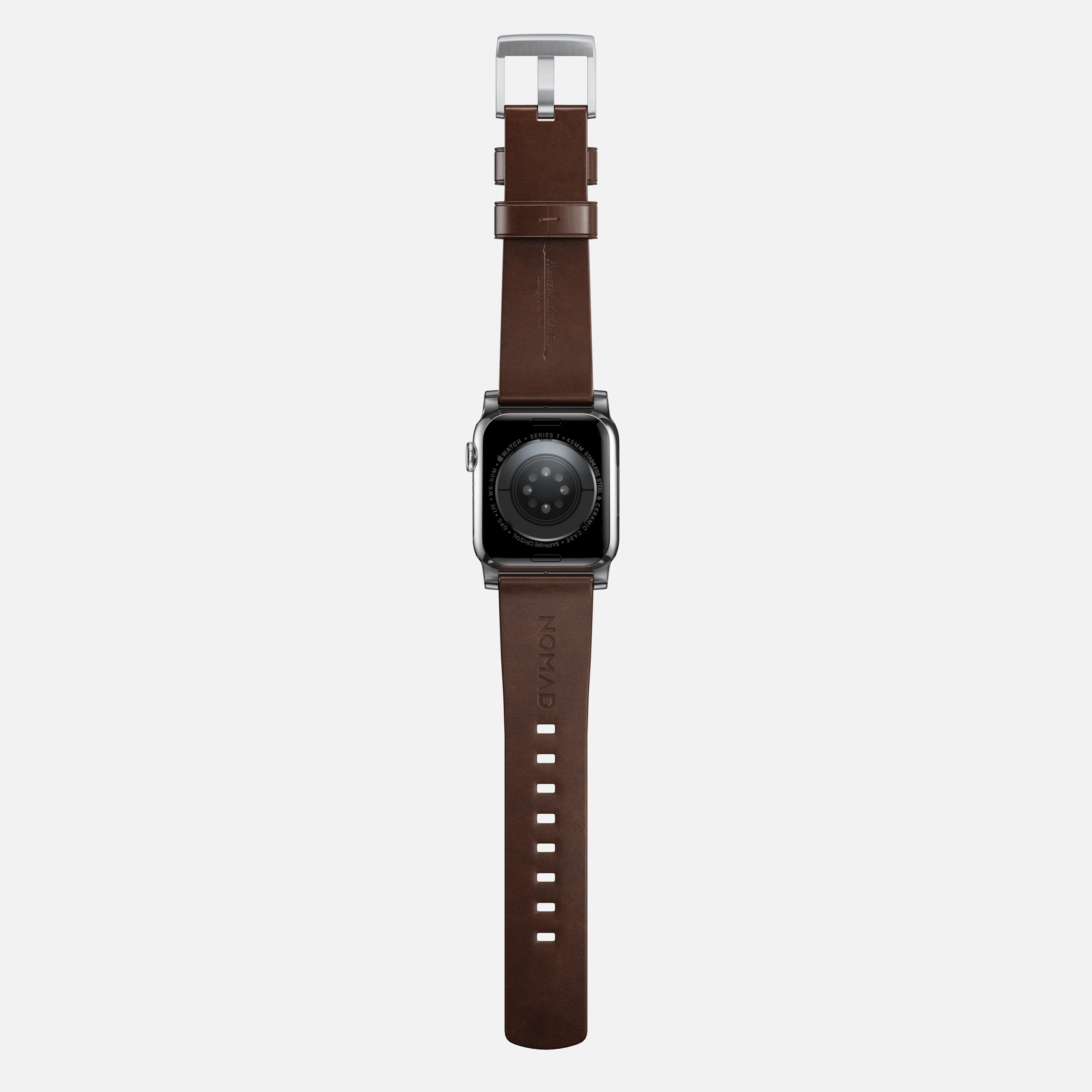 Modern Band - 46mm/49mm | Silver Hardware | Rustic Brown | Horween - Image 9