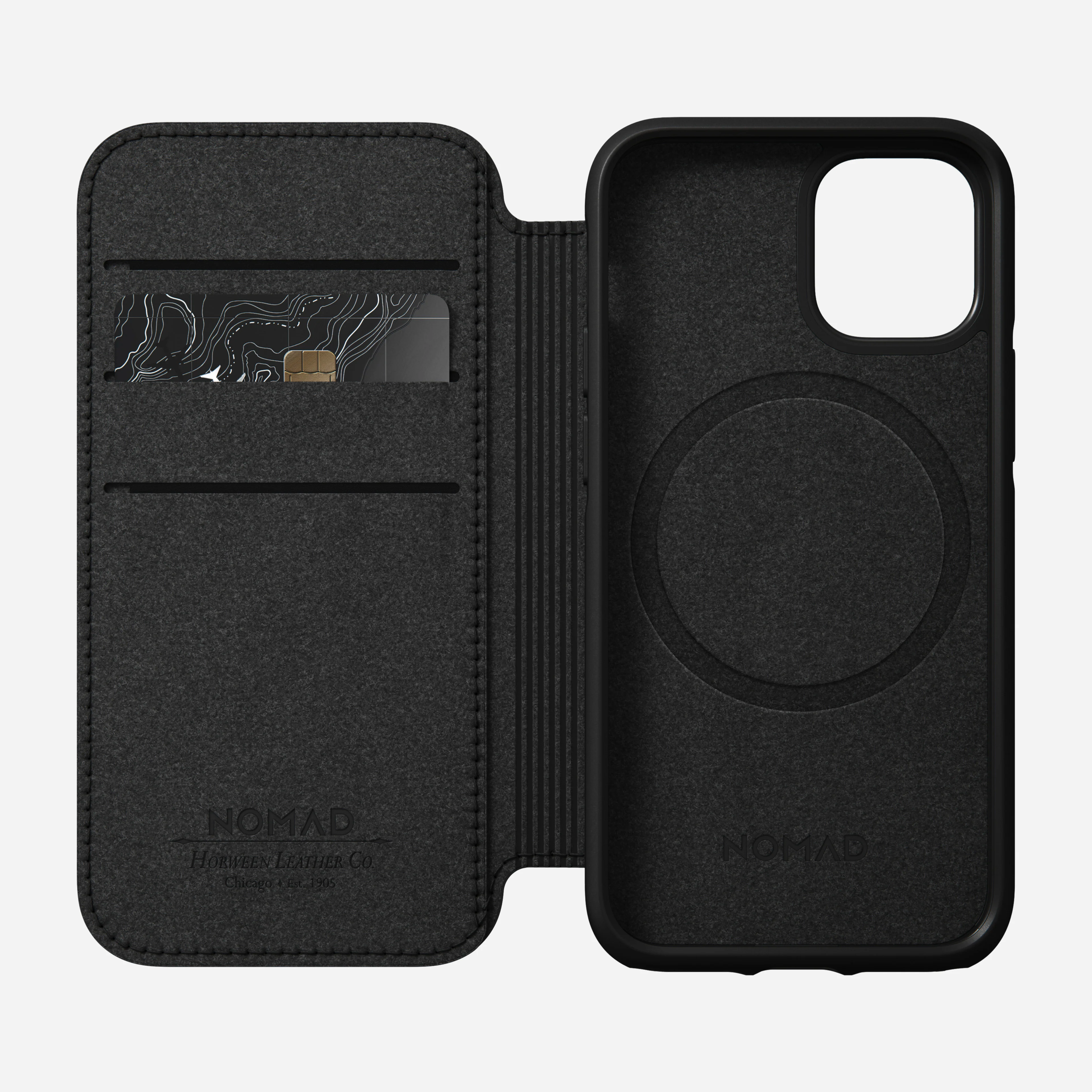 Modern Leather Folio - iPhone 12 mini | Black | Horween - Image 6