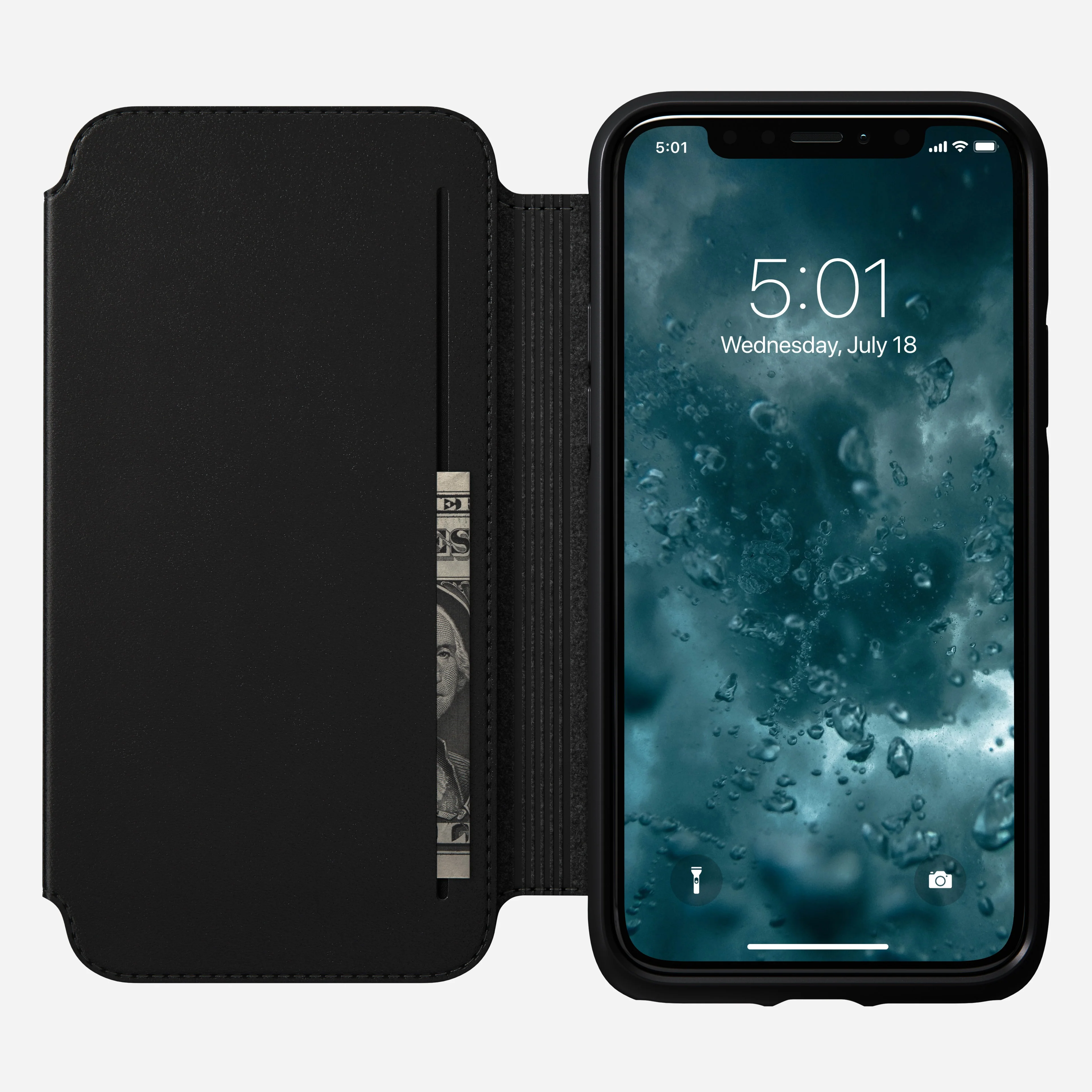 Modern Leather Tri-Folio - iPhone 11 Pro | Black | Horween - Image 3