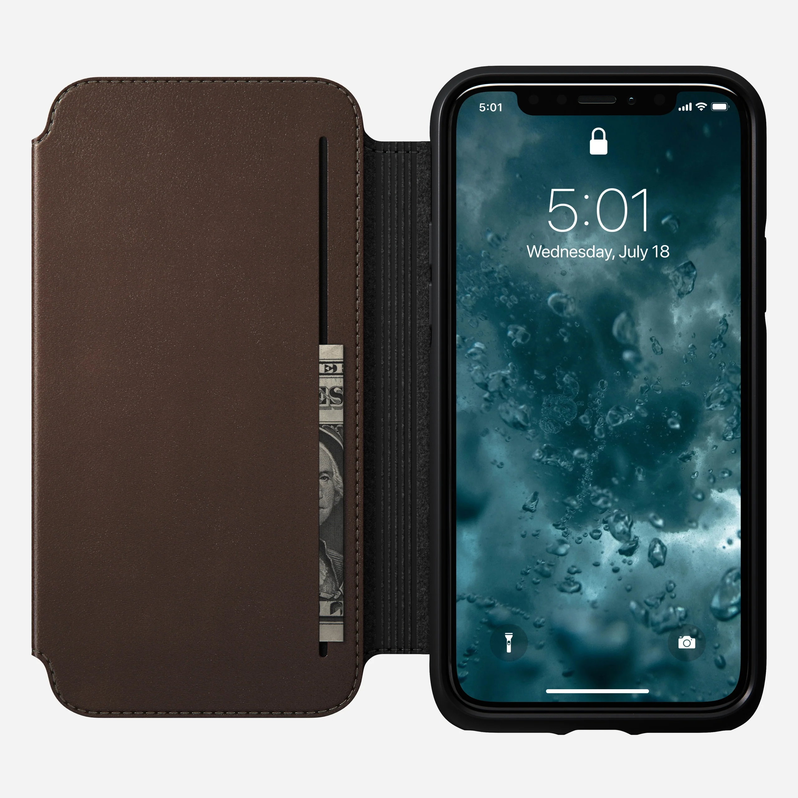 Modern Leather Tri-Folio - iPhone 11 Pro | Rustic Brown | Horween - Image 3