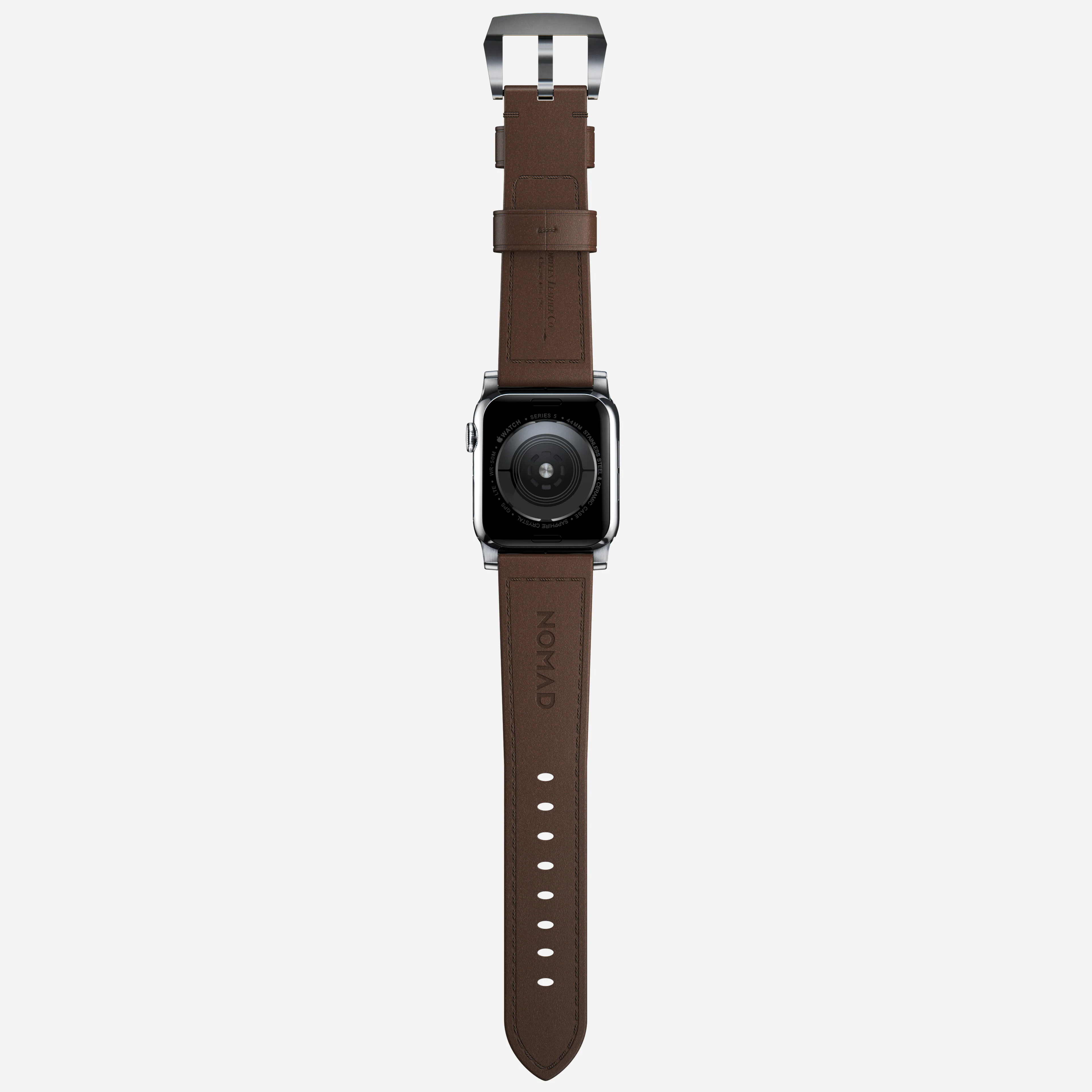 Traditional Band - 46mm/49mm | Silver Hardware | Rustic Brown | Horween - Image 9